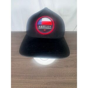 Hurley Texas Flag Trucker Hat Black Snapback Mesh Cap One Ten Flexfit Yupoong